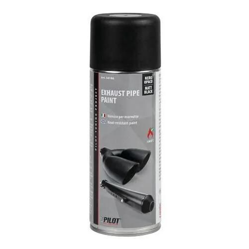 Spray peinture aérosol pour pot d'échappement Pilot - noir mat - 400 mL