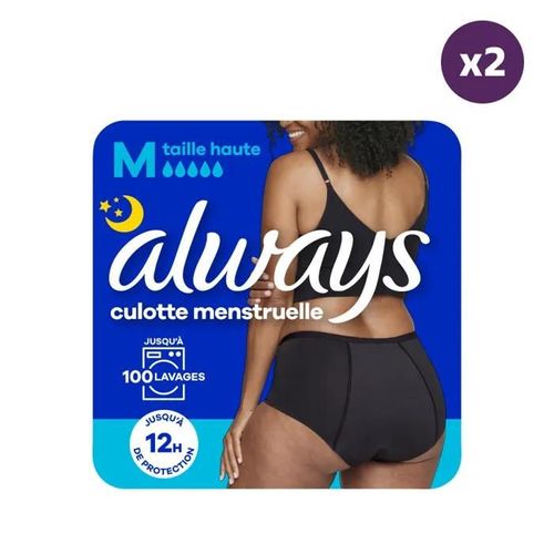 2 Culottes Menstruelles Lavables - Taille Haute - Taille M 