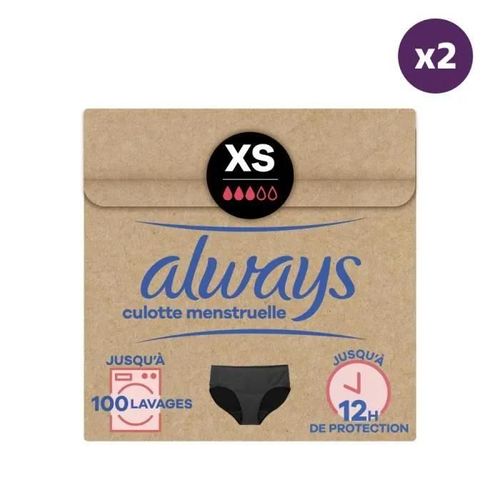 2 Culottes Menstruelles Lavables Taille Xs 