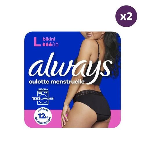 2 Culottes Menstruelles Lavables - Bikini - Taille L 