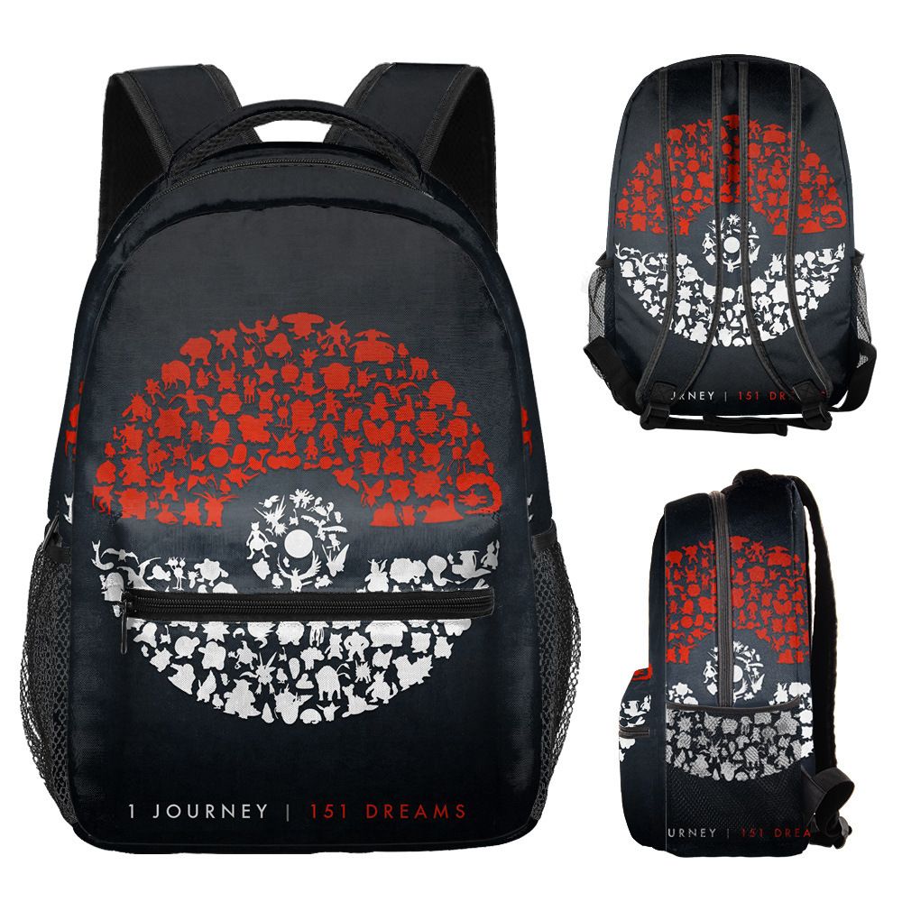 Sac à Dos Pokémon Enfants - 3D Pikachu, Bretelles Réglables, Cartable école Ou Voyage