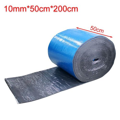 Tapis Autocollant En Aluminium Pour Capot De Voiture,Insonorisant,Isolation Phonique,Pare-Feu Moteur,Polymères Thermiques,Insonorisant,200cm X 50cm X 10mm - Type Blue 10mm