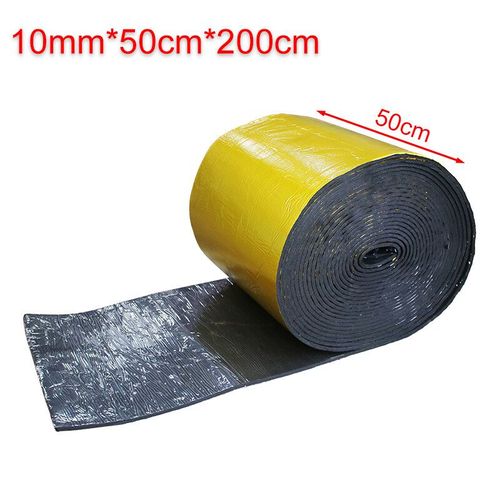 Tapis Autocollant En Aluminium Pour Capot De Voiture,Insonorisant,Isolation Phonique,Pare-Feu Moteur,Polymères Thermiques,Insonorisant,200cm X 50cm X 10mm - Type Yellow 10mm