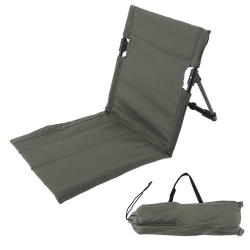 Chaise longue d'exterieur pour parc, plage, chaise longue de plage pliante portable pour adultes avec dossier reglable OD Green