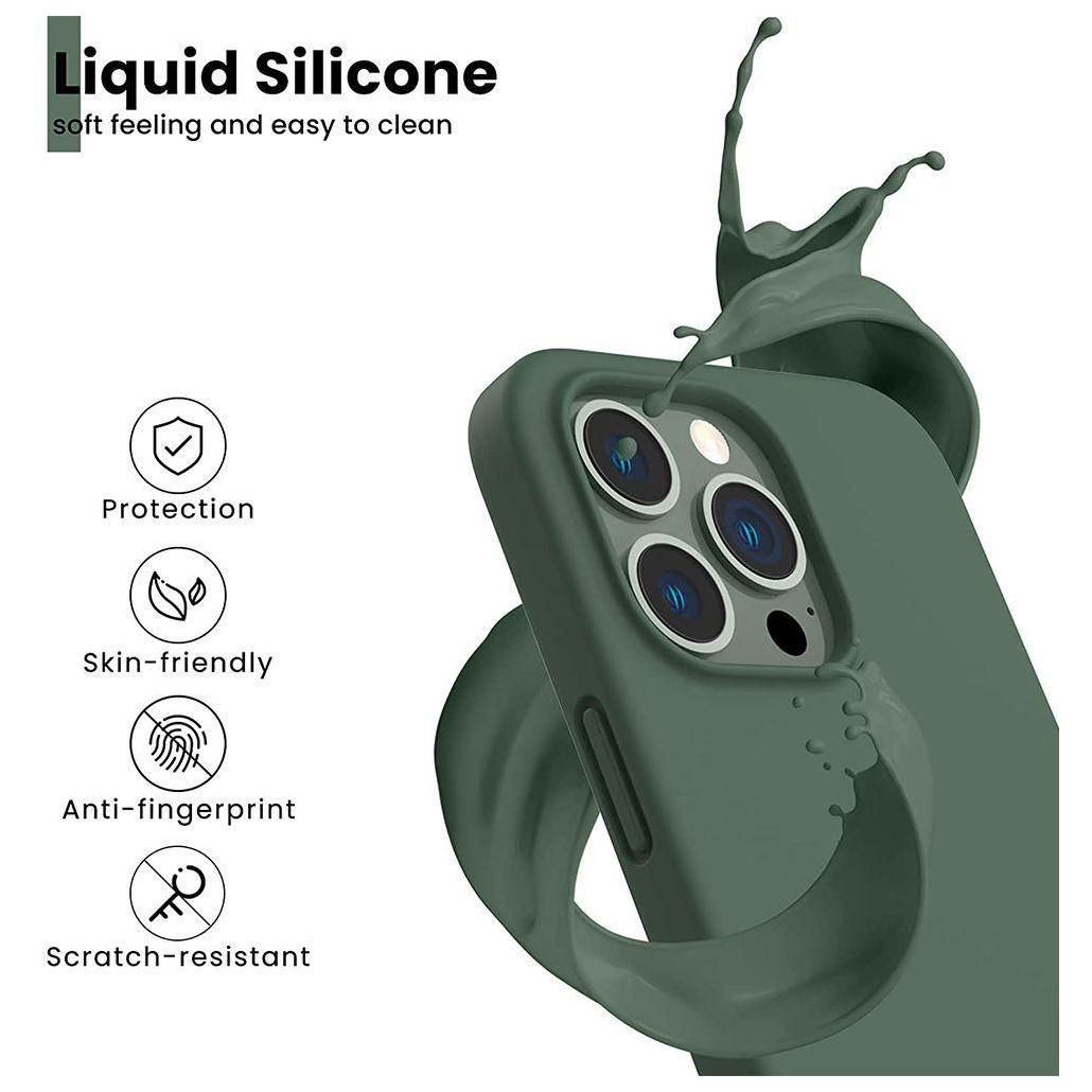 Coque Pour Iphone 14 Pro Max Silicone Slim Vert Nuit - 2
