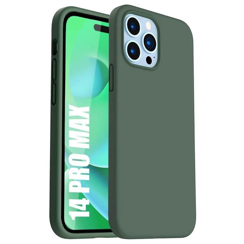 Coque Pour Iphone 14 Pro Max Silicone Slim Vert Nuit - 5