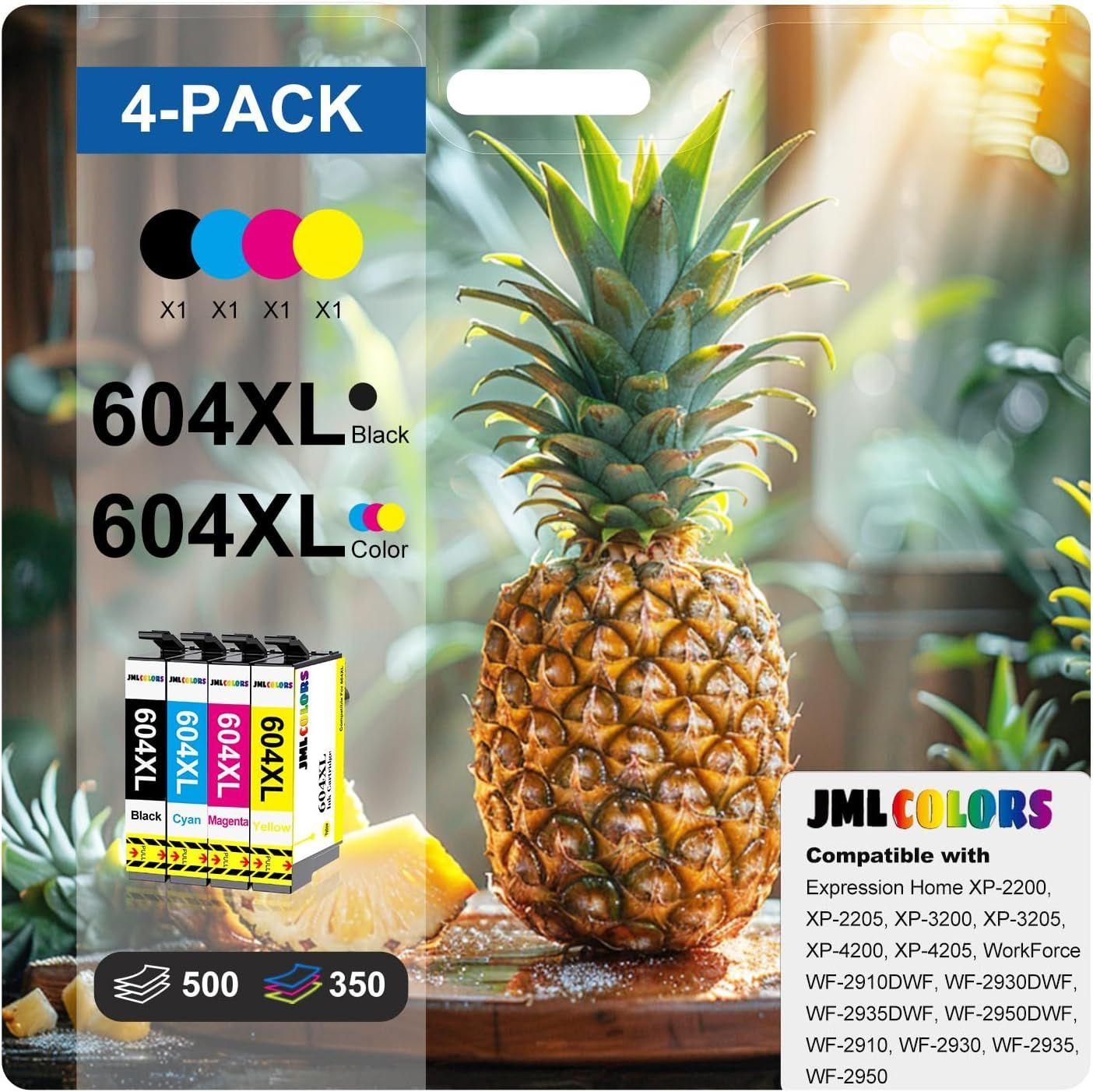 Lot de 4 cartouches d'encre 604XL de rechange pour Epson 604XL 604 XL pour ...