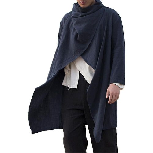 Hommes Manches Longues Poncho Manteau Automne Hiver Veste Cape Manteaux Outwear