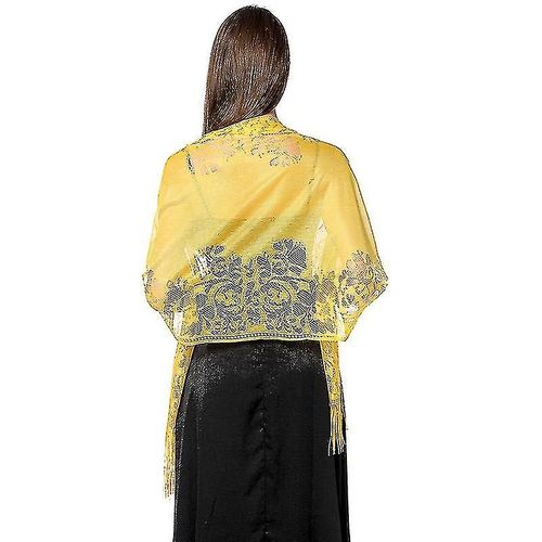 Dentelle Châle Mariée Demoiselle D¿Honneur Robe De Soirée Cheongsam Shawl Party Dîner Hollow Lace Shawl Scarf Femmes