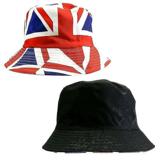 Union Jack Unisexe Reversible Bucket Hat Queen's Jubilee British - Grand Drapeau