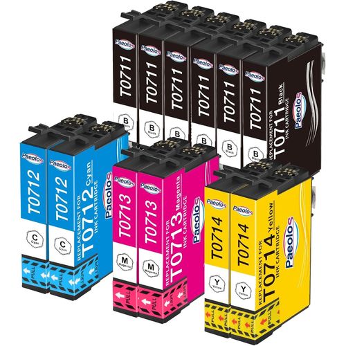 T0715 Multipack Cartouche pour Epson T0711 T0712 T0713 T0714 To715 pour Epson Stylus SX218 SX400 SX205 SX105 DX8450 SX115 SX110 SX510W SX415 SX515W SX215 DX5050 DX7450 DX4400 SX200 SX210
