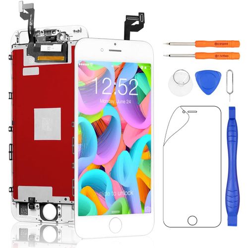 Ecran Pour Iphone 6s Lcd Tactile Vitre Touch Remplacement Assemblé Avec Kit De Réparation (4,7 Pouces Blanc)