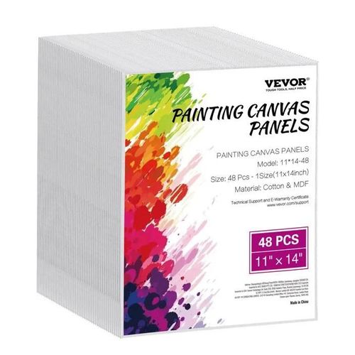 Toile À Peindre-Vevor-Lot De 48-280x355 Mm-Pour La Peinture Pour Croquis, Peinture Acrylique Et À L'huile, Aquarelle