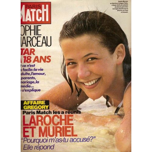 Paris Match  N° 1865 : Sophie Marceau, Yoko Ono, Farah Fawcett, Ryan O'neal, Johnny Hallyday, Daniel Auteuil, Isabelle Huppert, Philippe Bouvard, Jean-Paul Ii