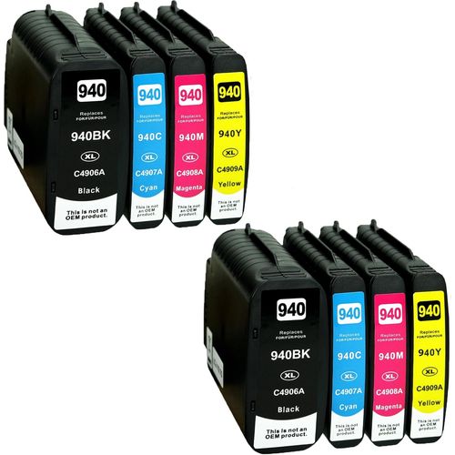 8 Cartouches d'encre Compatible avec HP 940XL pour HP Officejet Pro 8000 8500 8500A A909A A910A