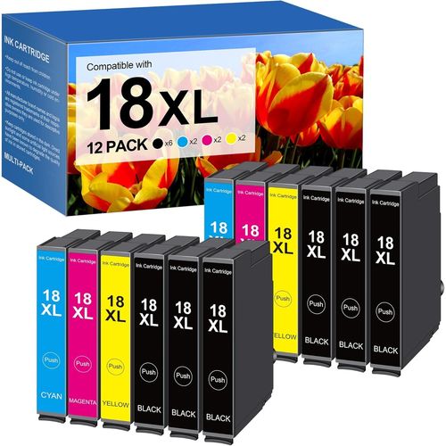 Cartouche d'encre 18 18XL multiple pour Epson 18 18 XL pour Epson Expression Home XP-30 XP-405WH XP-405 XP-225 XP-215 XP-205 XP-212 XP-202 XP-325 XP-315 XP-305 XP-322 XP-312 XP-425(125 Pack)