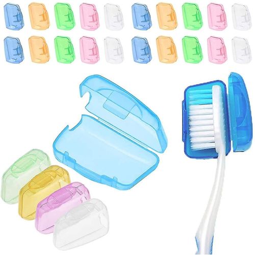 Housse de brosse à dents de voyage, 20 Pcs Portable Brosse à dents Têtes de protection hygiénique Capuchon de protection hygiénique