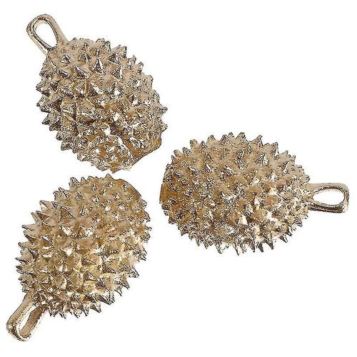 3pcs Délicat Durian Porte-Clés Pendentif Creative Brass Home Pendentif (Couleur Aléatoire)