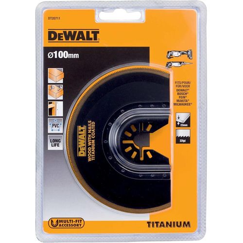 Lame Titanium D.100MM Semi Circulaire Moyeu Déporté Pour Multi-Cutter - DT20711 Argent