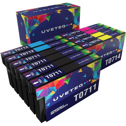 T0715 Cartouches d'encre compatibles avec Epson T0715 T0711 T0712 T0713 T0714 pour Epson Stylus SX100 SX105 SX110 SX115 SX210 SX218 SX400 SX405 SX410 SX415 BX300 F DX6000 DX7400 DX8400