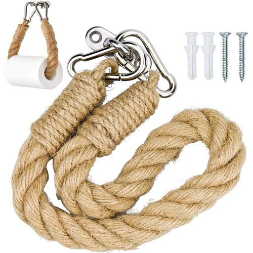 Support de papier toilette, vintage, corde industrielle, support de rouleau de papier toilette, support de serviette pour salle de bain, cuisine