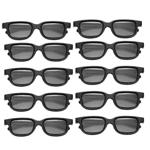 10pcs Lunettes 3D passives polarisées pour 3D Tv Real 3D Cinemas pour 3D Gaming And Tv