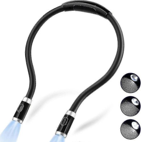 Lampe De Livre Led Rechargeable, Lampes De Lecture Neck Hug Compatibles Avec La Lecture Au Lit, Super Flexible Sans Main, 3 Niveaux De Luminosité Réglables