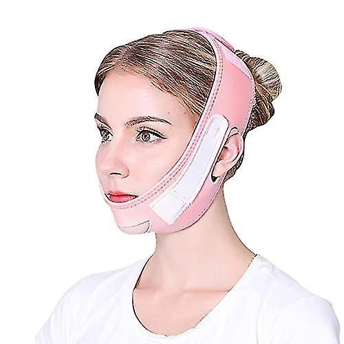 Bandage Lifting Du Visage, Masque Minceur Réutilisable V Line Amincissant Double Réducteur De Menton En Forme De Ceinture Bandages Anti