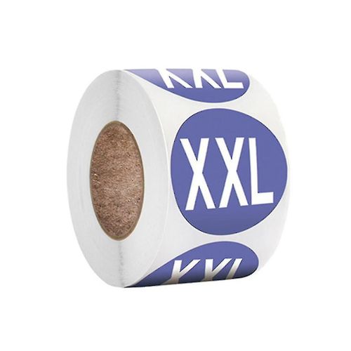 500pcs Coloré Rond Vêtement Taille Autocollants 1 Pouce Étiquettes Adhésives Pour Chaussures Chapeau Sous-Vêtements Soutien-Gorge Étiquettes Imprimées Vêtement Xs-Xxxl