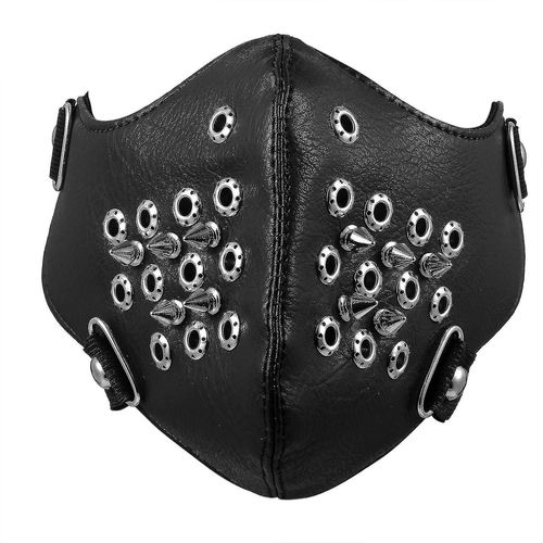 Homme Moto Vélo Motard Demi-Visage Creux Masque, Anti-Poussière Masque De Sport Pour Hommes Pères Noël Saint-Valentin