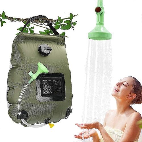 Sac de douche solaire. 20l Camping Sac de douche de voyage à énergie solaire Eau chaude portable
