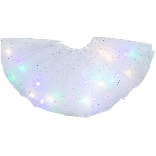 Jupe Moelleuse À Led Lumineuse Pour Filles Layered Ballet Dance Jupe Plissée Pour Anniversaire