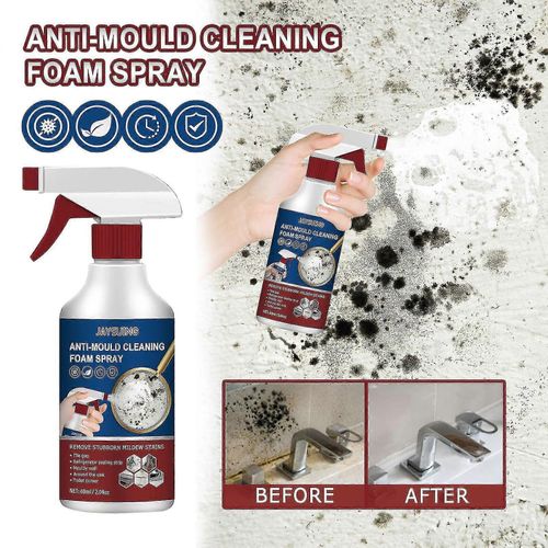 Spray anti-moisissure, nettoyant pour moisissures, mousse nettoyante anti-moisissure, puissant nettoyant en mousse polyvalent, élimine les taches sur les murs, les carreaux, les joints en silicone et
