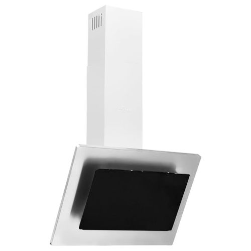 Hotte murale 60 x 31 x (78-108) cm acier inoxydable et verre trempé argenté Helloshop26 02_0005871