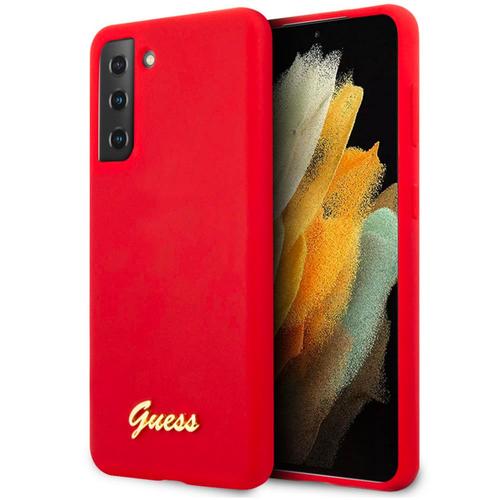 Coque Guess Pour Galaxy S21 Série Silicone Rouge