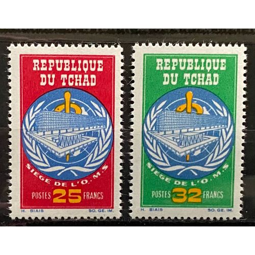 Lot De 2 Timbres Neufs** Tchad 1966 Y&t N° 123 / 124