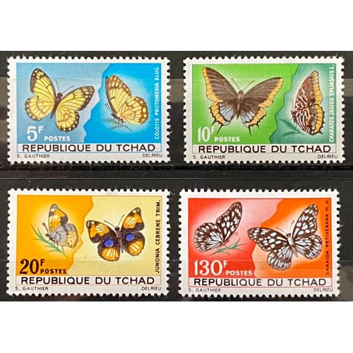 Lot De 4 Timbres Neufs** Tchad 1967 Y&t N° 137 À 140