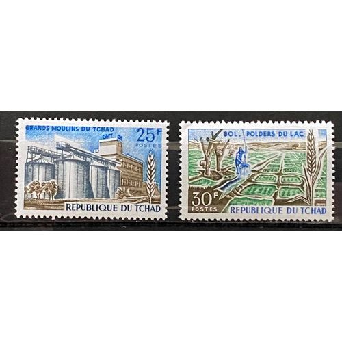 Lot De 2 Timbres Neufs** Tchad 1967 Y&t N° 134 / 145