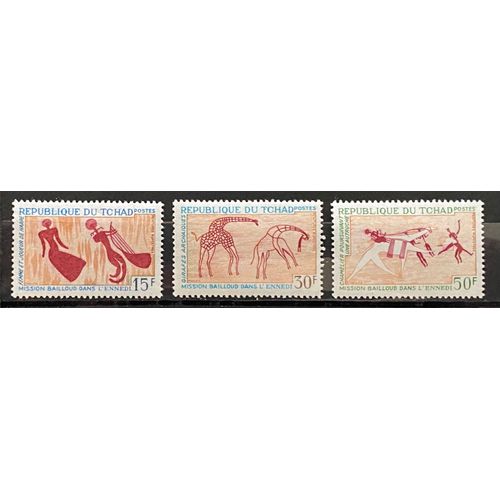 Lot De 3 Timbres Neufs** Tchad 1967 Y&t N° 146 À 148