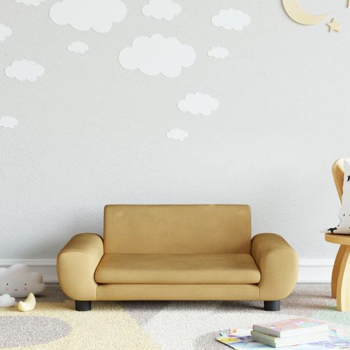 Vidaxl Canapé Pour Enfants Marron 70x45x33 Cm Velours