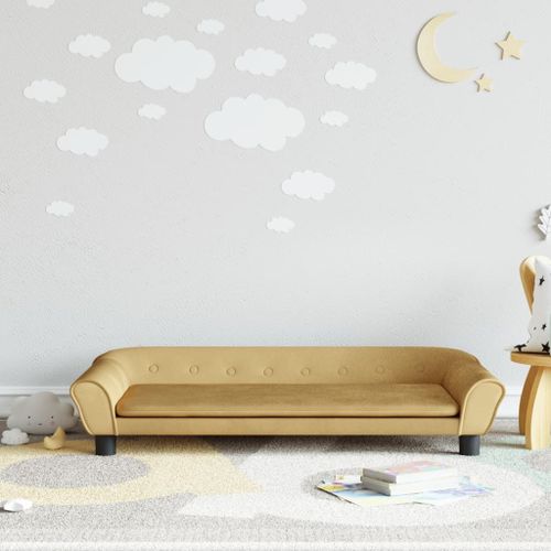 Vidaxl Canapé Pour Enfants Marron 100x50x26 Cm Velours