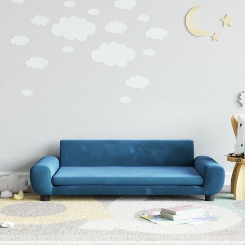 Vidaxl Canapé Pour Enfants Bleu 100x54x33 Cm Velours
