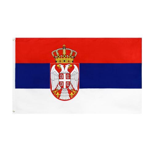 90x150 Cm Drapeau De Serbie, 90x150cm Srb Rs Republika Srbija Drapeau Haute Qualité ""Nipseyteko""