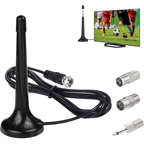 Antenne Tuner Fm/Dab, Antenne Fm Pour Tuner Hi-Fi Intérieure Télescopique Avec Base Magnétique, Compatibilité Universelle, 75 Ohm, Installation Facile Plug-And-Play, Parfaite Pour Maison Et [X422]