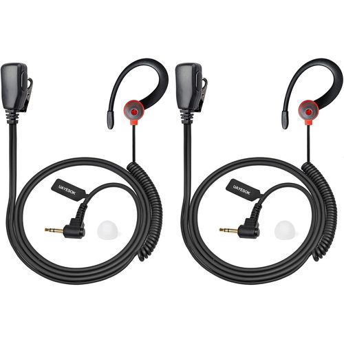 Oreillette Pour Talkie-Walkie 1 Broche, Pr Jack 2,5 Mm En Forme De G, Oreillette De Sécurité Souple Pour Motorola Talkabout Tlkr T92 H20 Pmr446 T60 T80 T82 Xt180 Radio Bidirectionnelle Avec[X842]