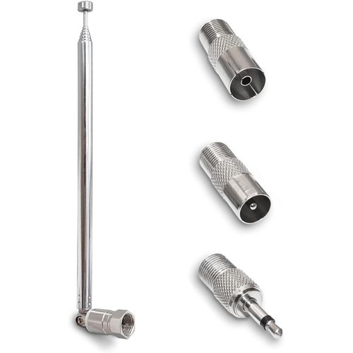 76Cm 7-Section Antenne Radio Fm Intérieur Télescopique Antenne Chaine Hifi Pour Mini-Récepteur, Récepteur Dab Am Fm, Compatible Avec Denon, Roberts, Marantz, , Pionnier[X359]