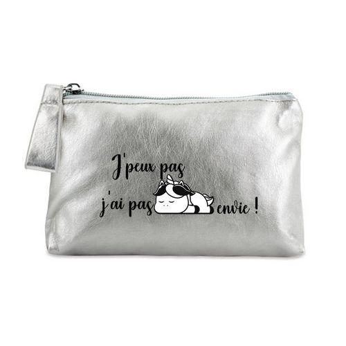 Trousse de maquillage argent pochette licorne jpeux pas