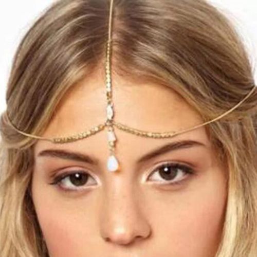 Boho Head Chain Bride Headpiece Gold Headband Wedding Hair Accessories Pour Femmes Et Filles