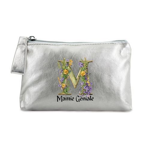 Trousse de maquillage argent pochette mamie geniale