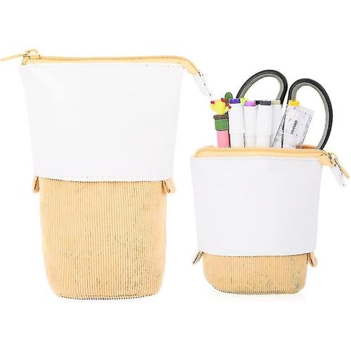 Federmppchen rétractable Stand Up Pencil Case Bleistift-beutel Support de téléphone Stifte Etui Standing Pen Pouch Bag Mppchen Groe Kapazitt Schleretui Segelt